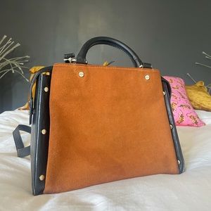 Zara Suede + Leather Handbag